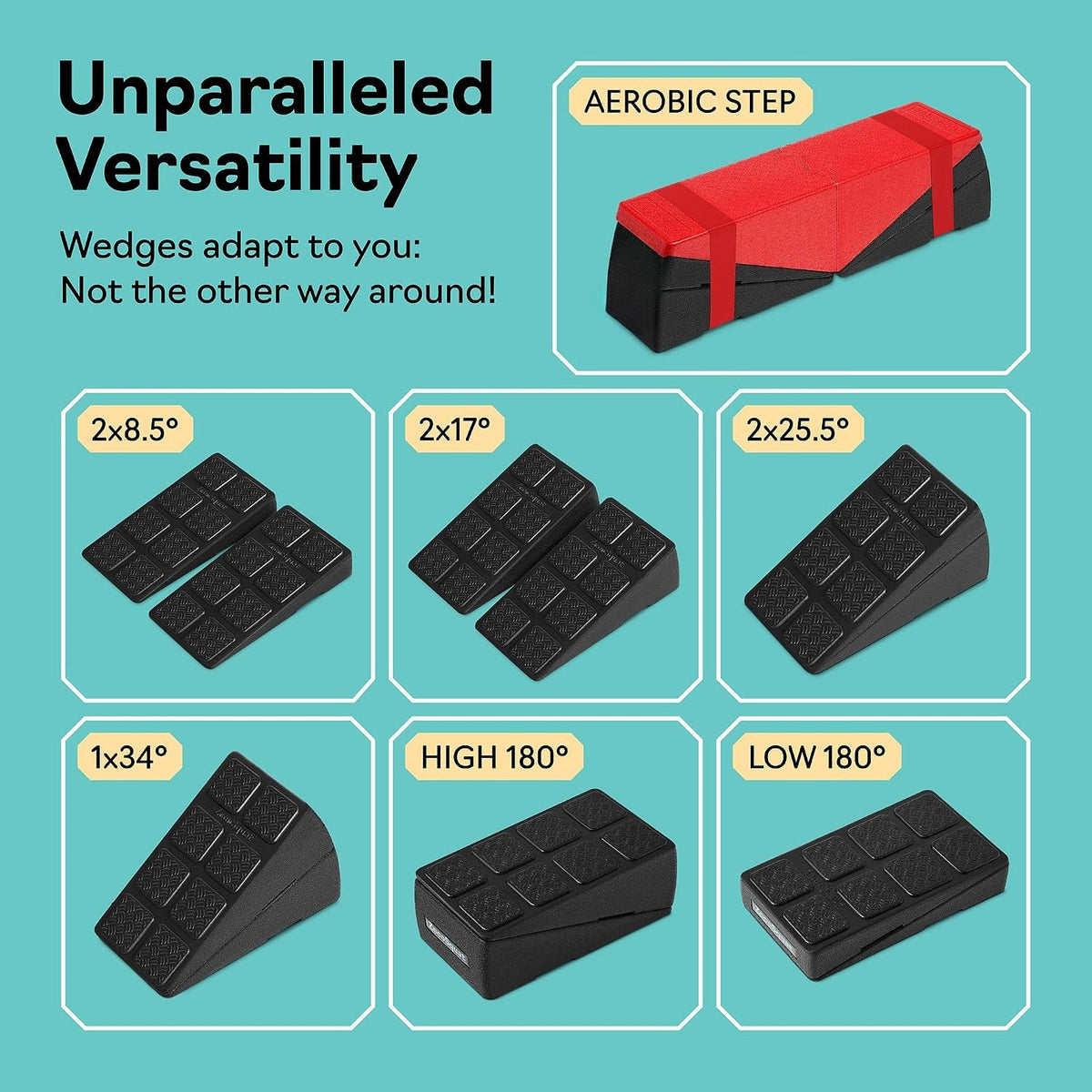 Stackable Squat Wedge Block Set 3/5 Pack