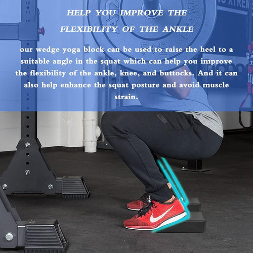 2 Pack Non-Slip Squat Wedge Blocks