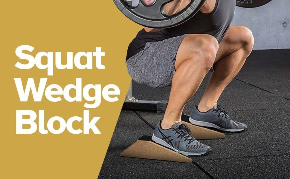 2 Pack Non-Slip Squat Wedge Blocks