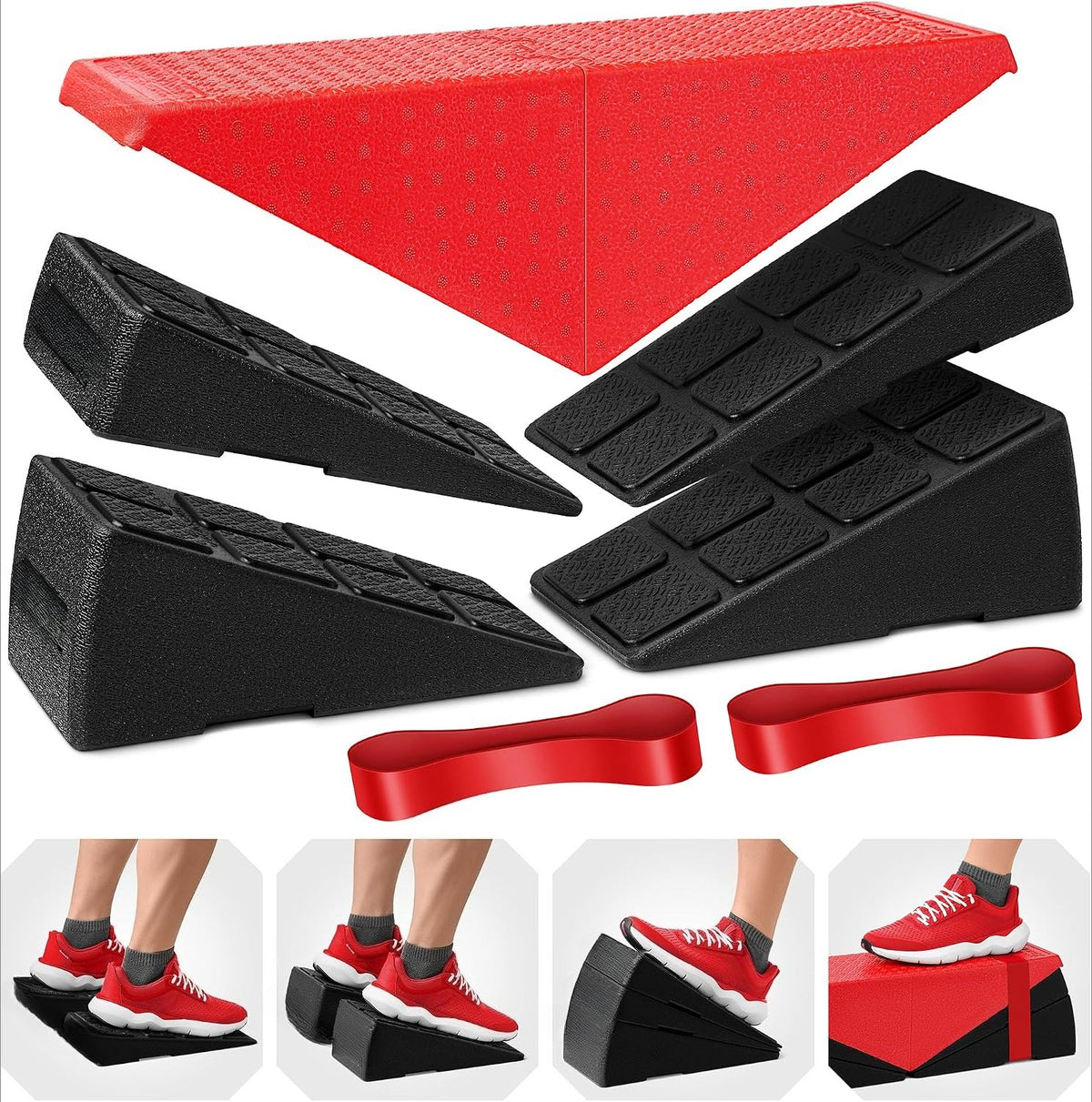 Stackable Squat Wedge Block Set 3/5 Pack