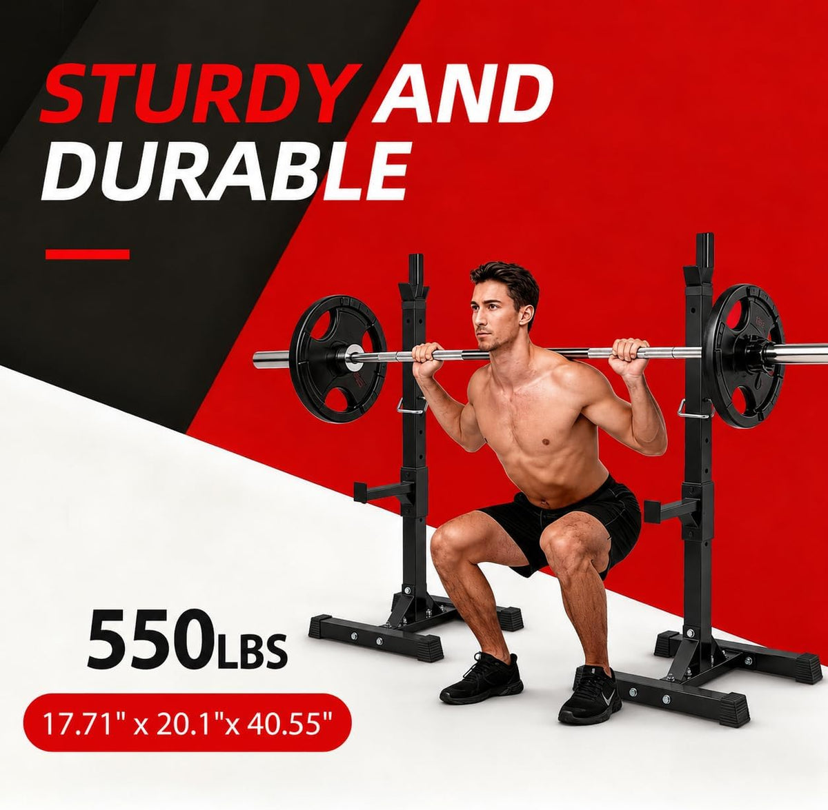 Adjustable Squat Rack Pair 550lbs