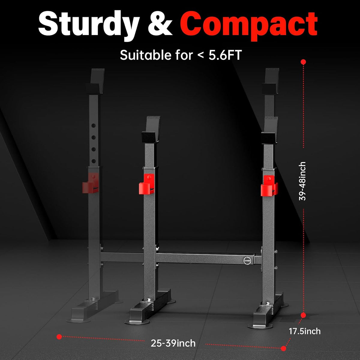 Adjustable Multi-Function Squat Rack 550LBS