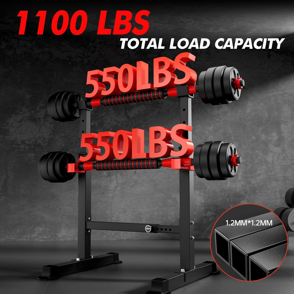 Adjustable Multi-Function Squat Rack 550LBS