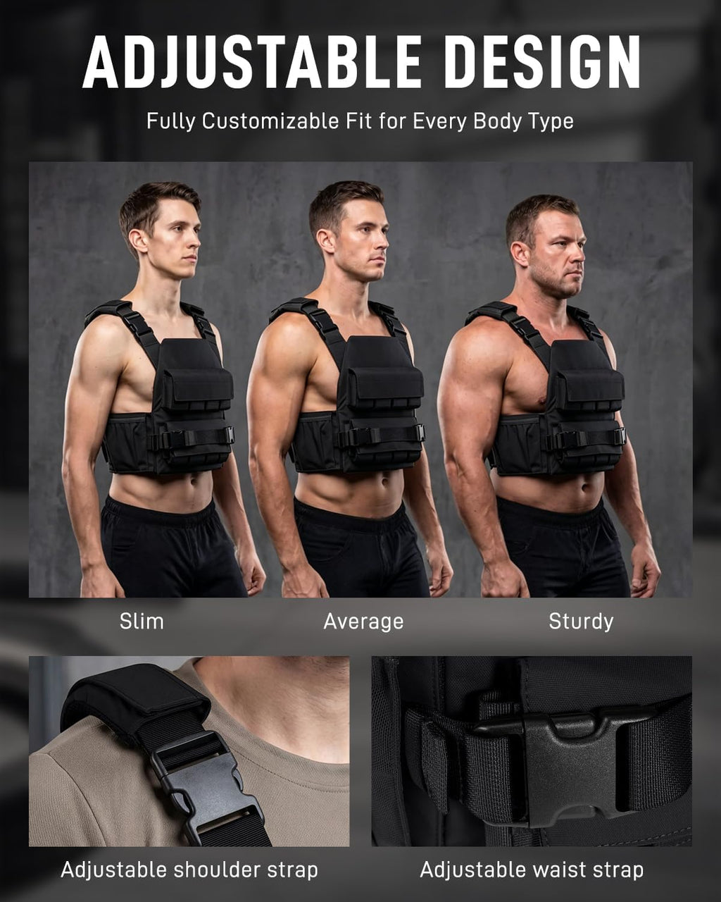 Adjustable Weighted Vest 0-40lb