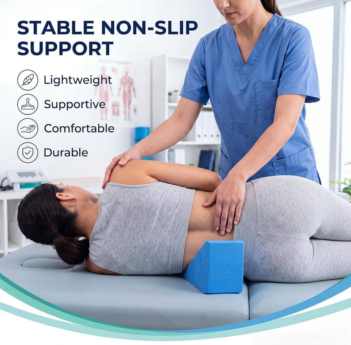 2 Pack Pelvic Foam Chiropractic Wedge Blocks