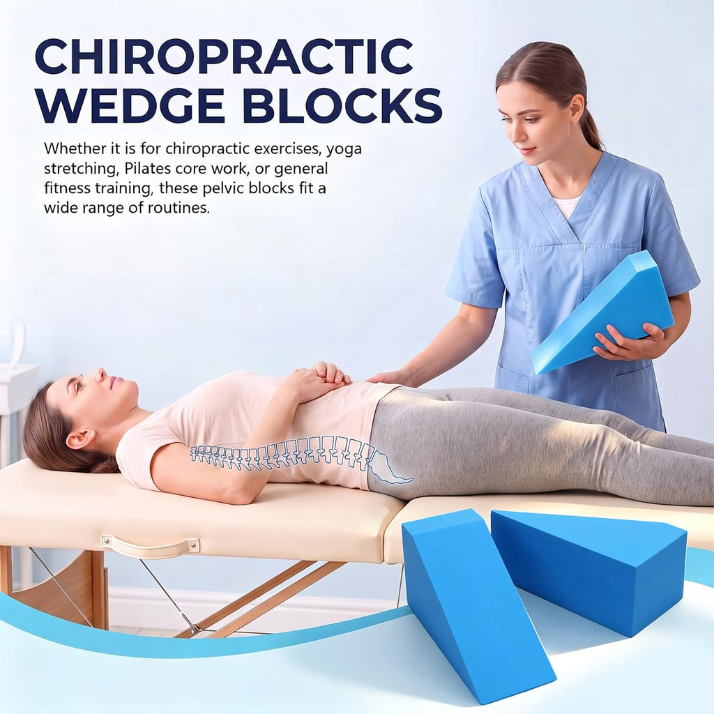 2 Pack Pelvic Foam Chiropractic Wedge Blocks