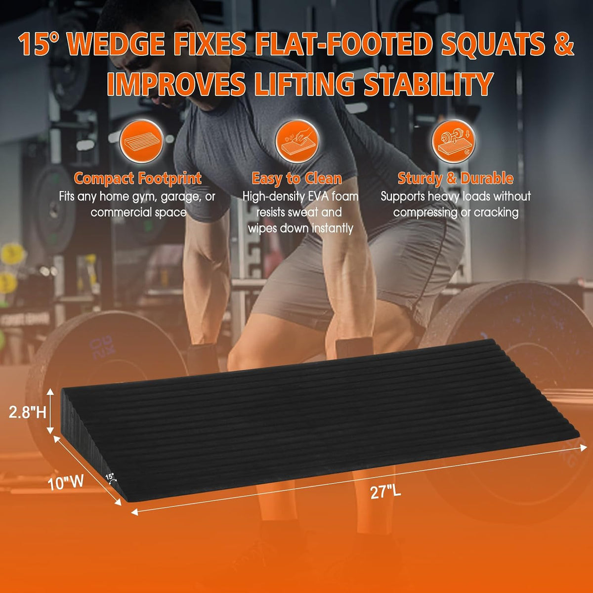 Large EVA Squat Wedge 27x10in 15°
