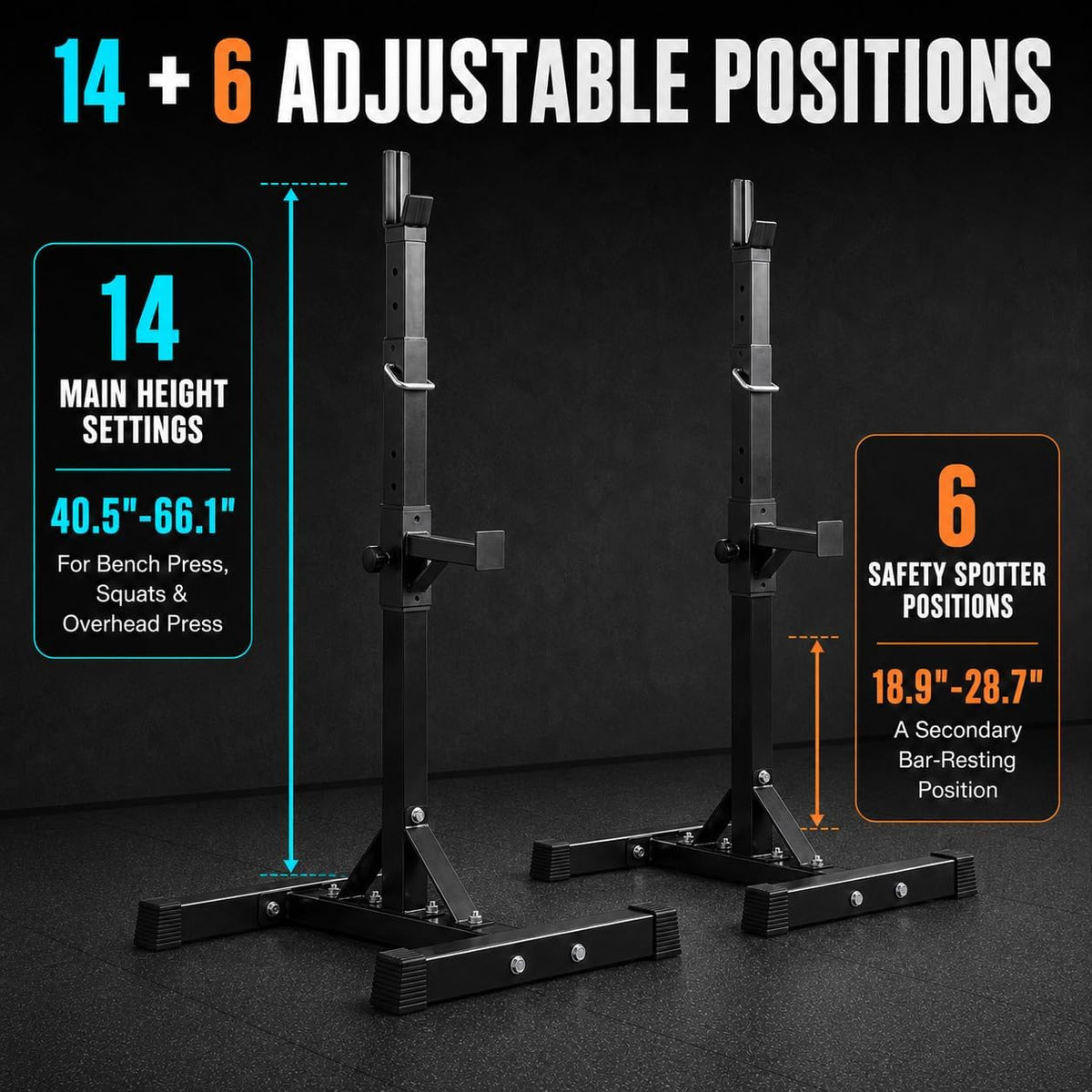 Adjustable Squat Rack Pair 550lbs