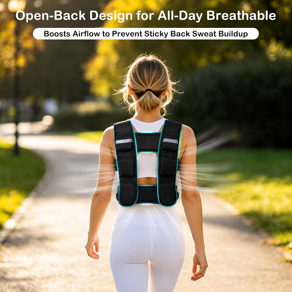 Adjustable Men Women Weighted Vest 0.7-12.7lb