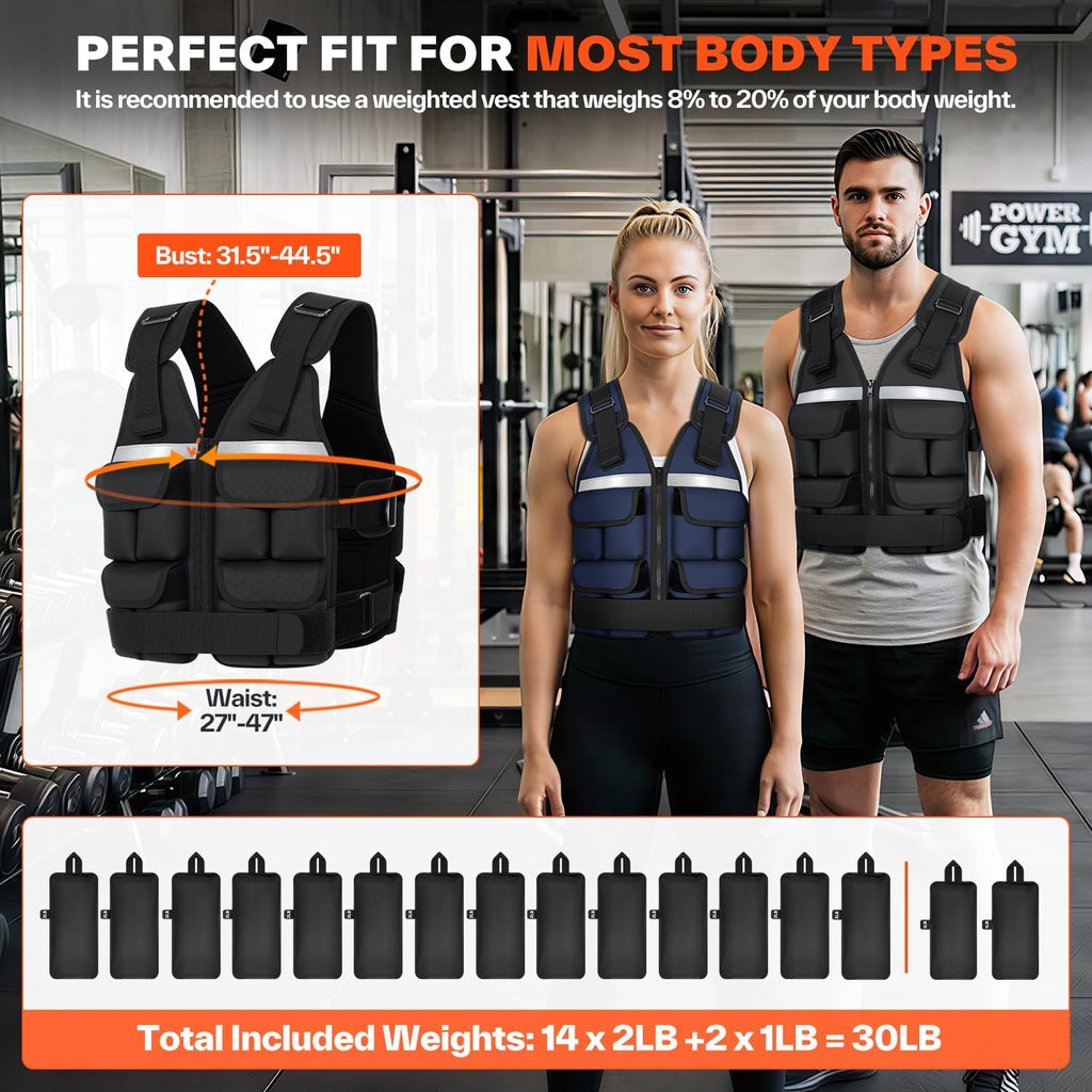 Adjustable Weighted Vest 2-42lbs