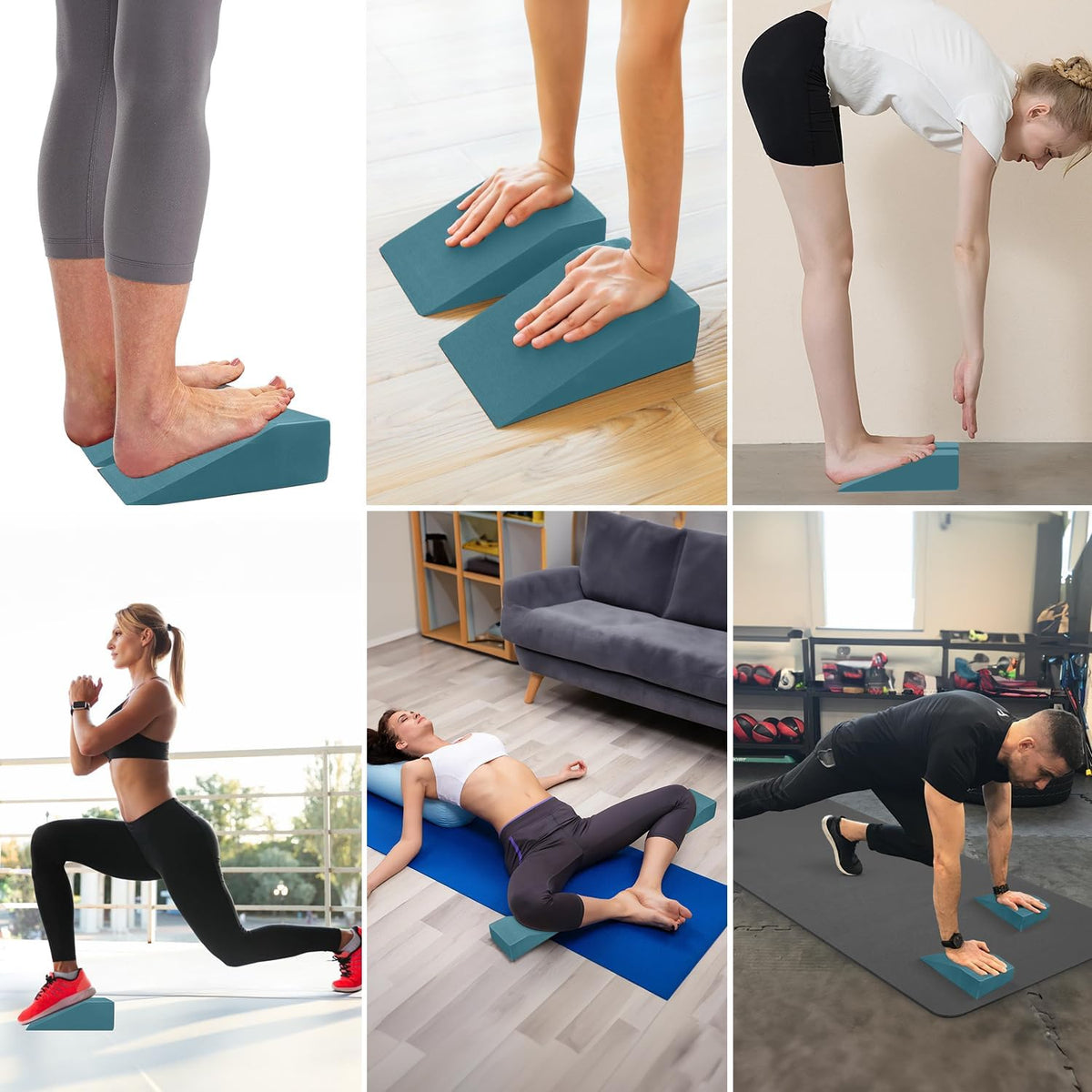 2 Pack EVA Squat Yoga Wedge Blocks