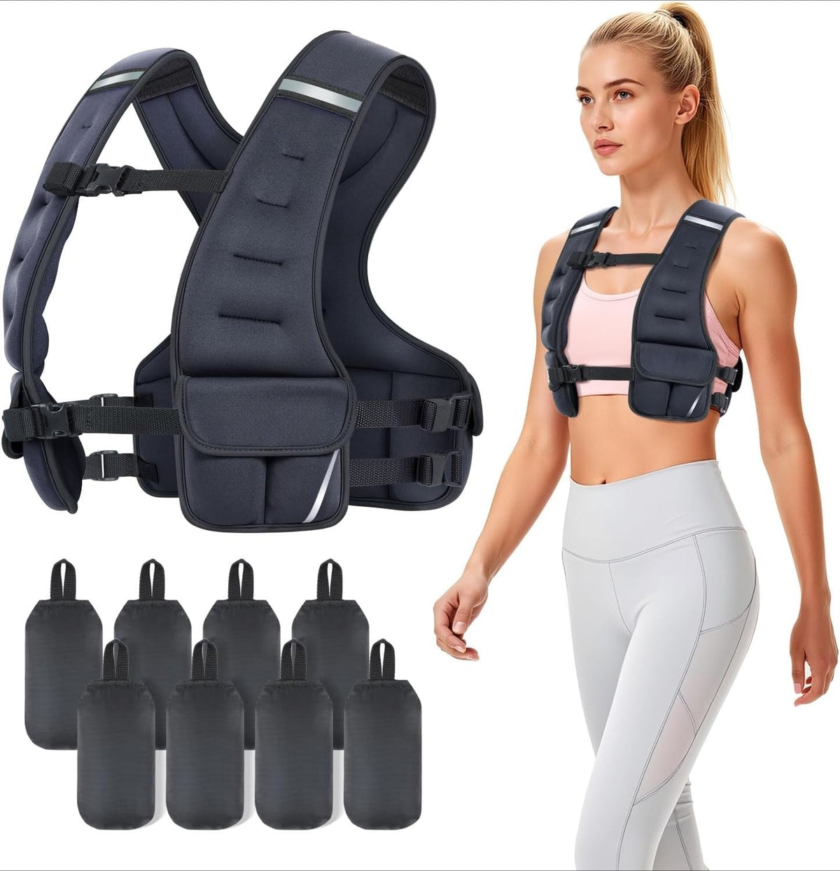 Adjustable Women Weighted Vest 10-18lb