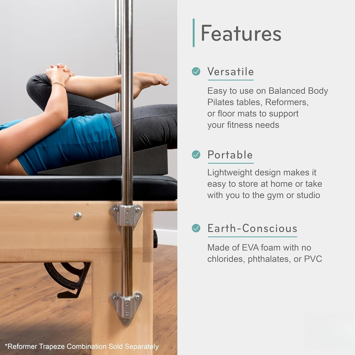 Large Pilates Reformer Foam Wedge
