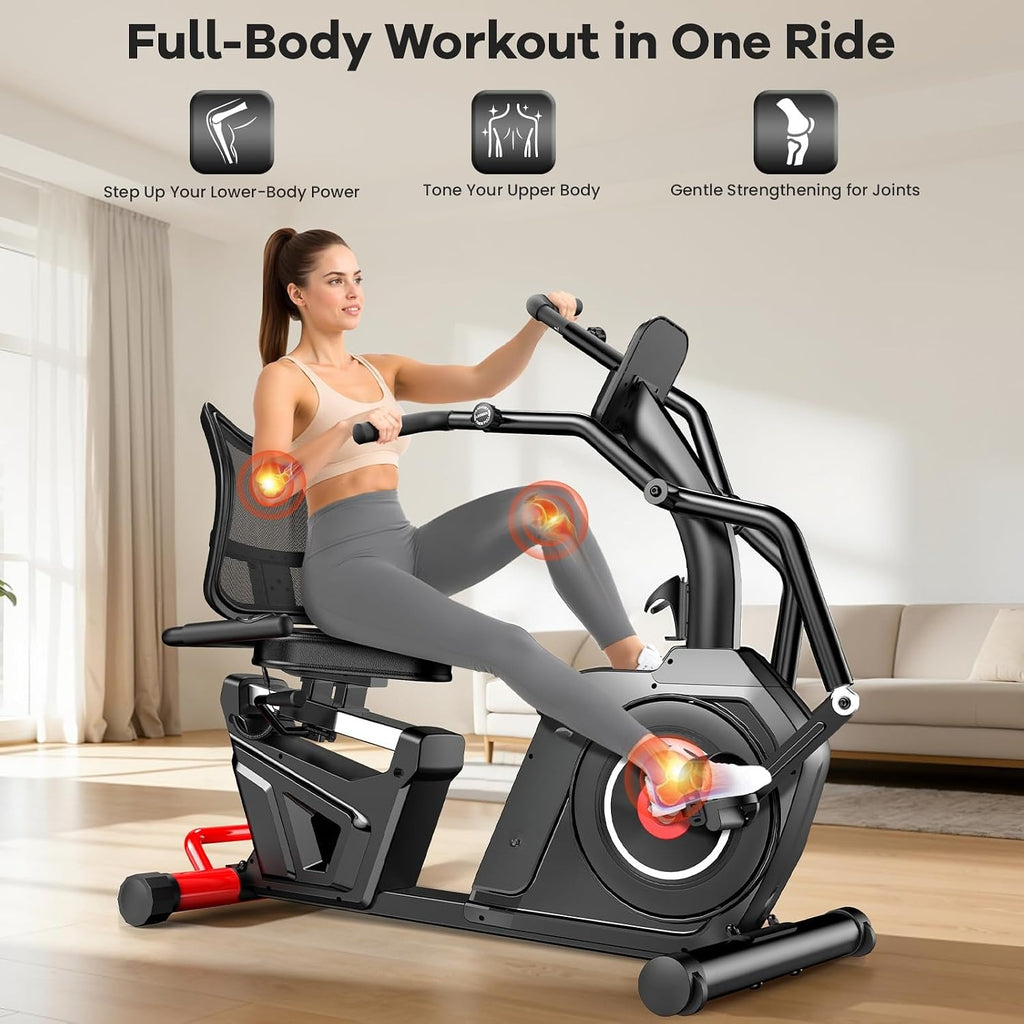 Recumbent Magnetic Exercise Bike 450LBS