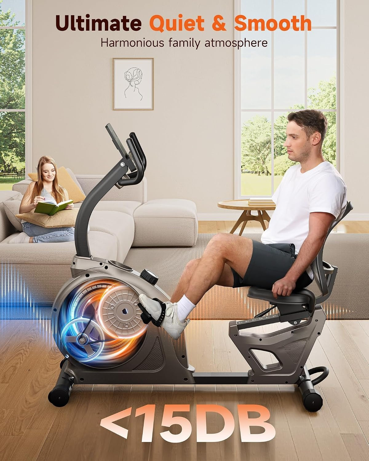 Smart Recumbent Bike 400LBS
