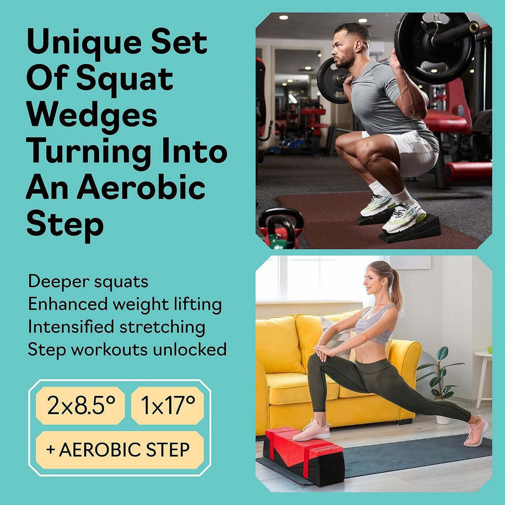 Stackable Squat Wedge Block Set 3/5 Pack