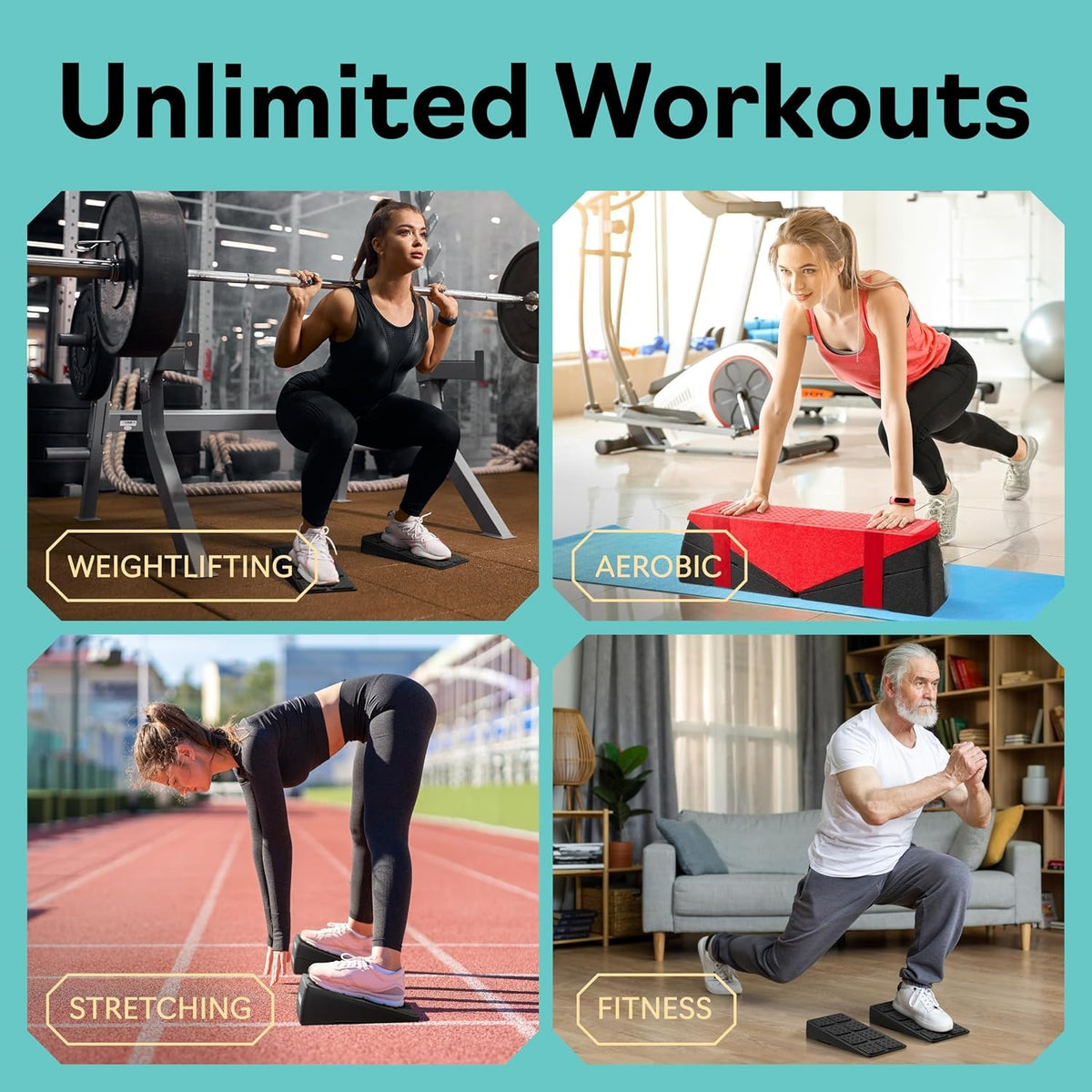 Stackable Squat Wedge Block Set 3/5 Pack