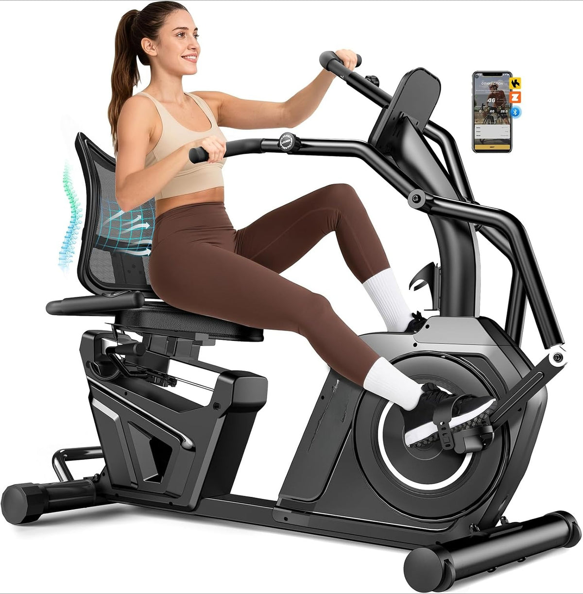 Magnetic Recumbent Bike 450LBS